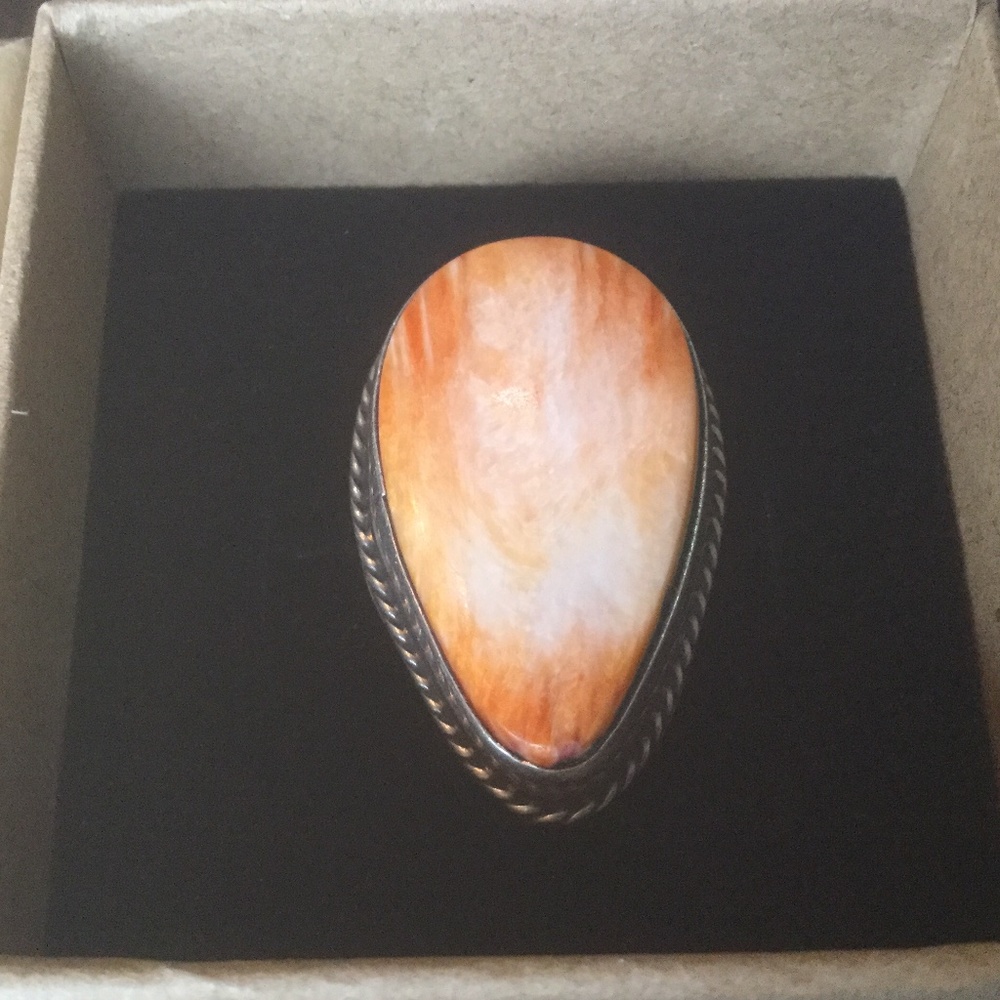 Chimney Butte Navajo Spiney Oyster Sterling Silver Ring